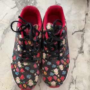 Multi color black adidas sneakers